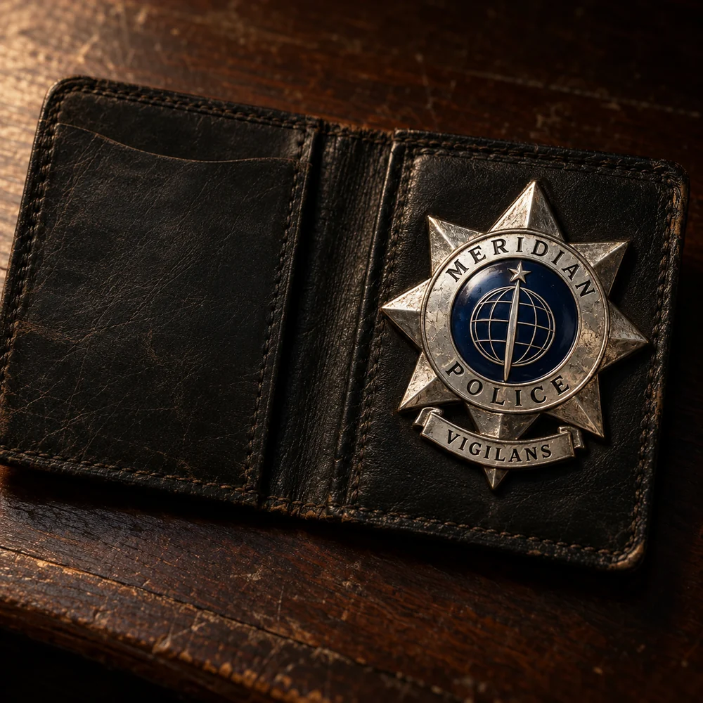 The Meridian Police badge